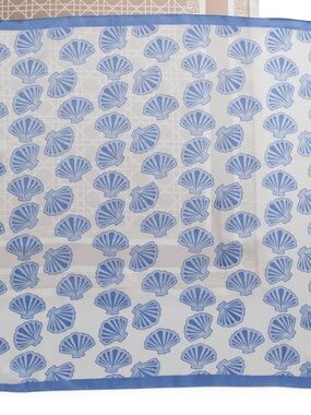 Blue Shell Print Lightweight Scarf